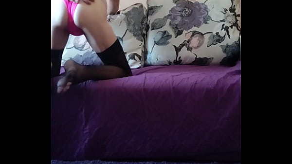 Homemade video in Victoria Secret pink lingerie